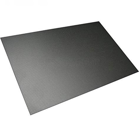 SOFIALXC Placa de la Fibra de Carbono 3K El Panel Laminado de la Placa de 100% Carbono de la Tela Grano Ordinario, Doble Cara mate-400mmx500mm-10mm