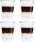 orion group Thermogläser 4 Stück Kaffeegläser Teeglas Kaffeeglas Doppelwandiges Doppelwandige Gläser Thermoglas für KAFFEE Latte Cappuccino Tee 330 ml