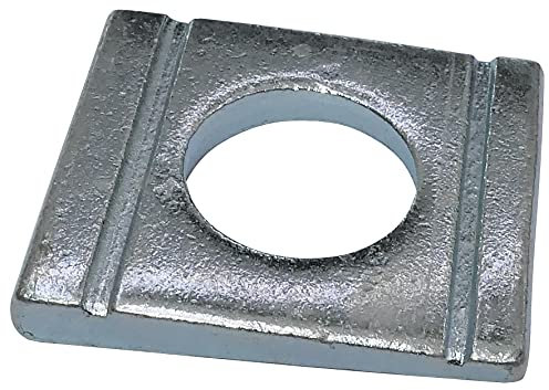 AERZETIX - C48827 - Satz mit 25 Vierkantscheiben 8% neigung - M12 - aus verzinktem stahl - DIN 434 - für U profile