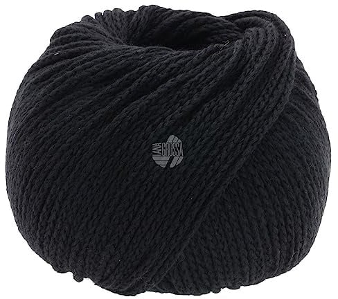 LANA GROSSA Cool Merino | Leichtes Kettengarn aus klassischer Merinowolle | Handstrickgarn aus 90% Schurwolle (Merino) & 10% Polyamid | 50g Wolle zum Stricken & Häkeln | 150m Garn FB 14