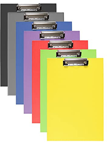 10 Stück DIN A4 Klemmbretter Schreibbrett Schreibunterlage Klemmmappe Schreibplatte (Grau)