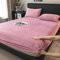 Boqingzhu Flauschige Plüsch Spannbettlaken 100x200cm Rosa Altrosa Fleece Flanell Cashmere Touch Spannbetttuch Winter Kuschelig Bettlaken für 25 bis 30cm Matraze