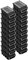 PAFEN Stapelboxen Set – 20x Stapelbox mit Deckel 160 x 75 x 115 mm – Sichtbox Stapelbox für Werkzeugwand Lagerbox, Schwarz