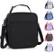 hombrima Isolierte Lunchbox-Tasche für Kinder, Thermo-Picknick-Kühltasche mit verstellbarem Riemen, für Erwachsene, Kinder, Damen, Herren, Jungen, Mädchen, Schule, Arbeit (Schwarz)