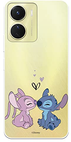 Offizielle Schutzhülle für Vivo Y16 von Lilo & Stitch Angel & Stitch Kuss zum Schutz Ihres Handys, flexible Silikonhülle mit offizieller Lizenz von Lilo & Stitch