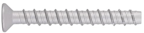 INDEX Betonschrauben, Senkkopf, Abdeckung Atlantis C3-H, ETE-zugelassen, Option 1, Ø5 x 60, 100 Stück – Schrauben, Spitzen, Bolzen
