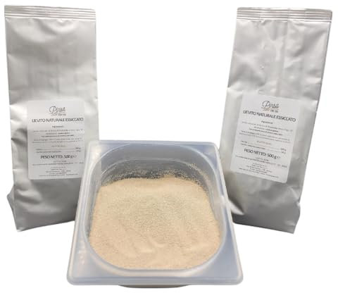 Lievito madre ATTIVO essiccato in polvere da 1kg (2x500g). Specifico per Pizza e panificati di ogni tipo.