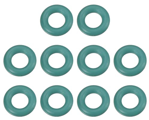 QUARKZMAN 6x3x1.5mm Fluor Gummi O Ring x 10 Stk. Dichtungsdichtung für Wasserhahn Automotive, Grün