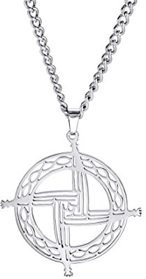 EUEAVAN Collar de cruz de Santa Brígida con colgante de cruz celta irlandesa tradicional amuleto cristiano pagano joyería religiosa regalo para mujer hombre