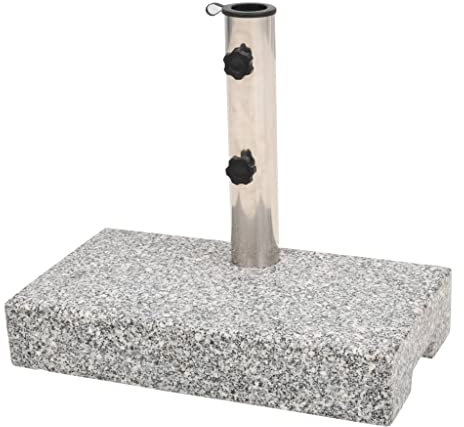 INLIFE Pied de parasol rectangulaire en granit 25 kg, 25 kg, 43725