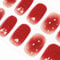 DANNI & TONI Semi Cured Nail Strips,Red Love and Bows Soft Self-Adhesive Gel Nail Stickers,Salon-Quality Gel Nail Polish Strips Manicure Stickers Set (Dance Floor) 28 Stickers