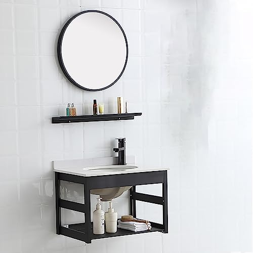 DOSSAE Kleiner Waschtisch wandhängend,Kleiner Eck-badezimmerschrank,Waschbecken mit Unterschrank,Eckwaschbecken for Die Wandmontage, weiße Keramikbehälter Ecke Waschbecken. (Color : Wit)