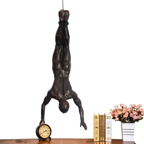 Genikeer Harz Felsenkletterer Wandbehang Skulptur, Climbers Wanddeko für Dekoration, Wandschmuck Kletterer Figur für Zuhause