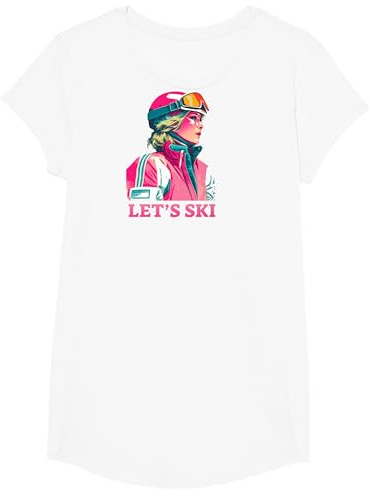 Retro Vintage Ski 80er 90er Jahre Skifahren Outfit Herren Damen T-Shirt