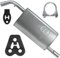 Polmo Schalldämpferset Auspuff Endtopf für Mitsubishi Colt 6 VI Z30 2004-06/2012 1.1 1.3 Schrägheck