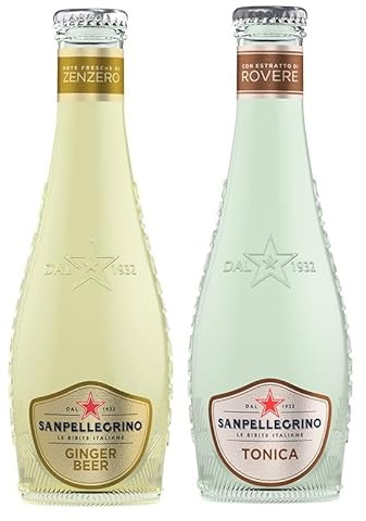 48er-Pack Testpaket San Pellegrino Ginger Beer Alkoholfreies Getränk mit Noten von Ingwer + Tonica Rovere Alkoholfreies Getränk 20cl Einweg-Glasflasche