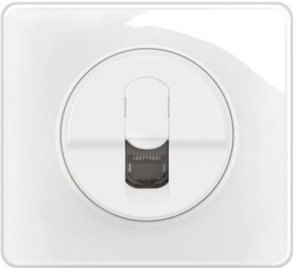 LEGRAND - Prise RJ45 Cat. 6 STP blindée - Prise Murale Multimédia + Plaque - Prêt à installer - Pour Transmissions Haut Débit Gigabit Ethernet - Blanc