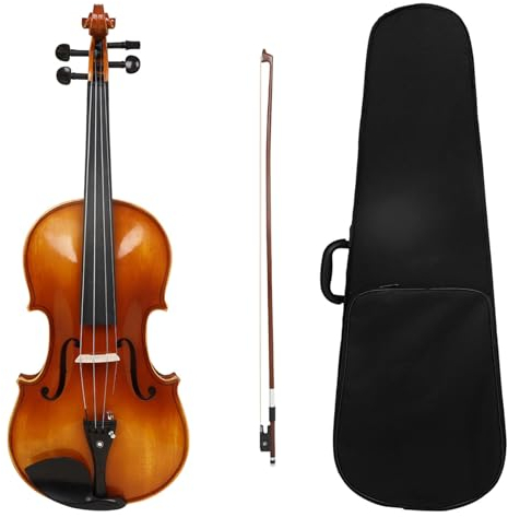 LUCKGONI Bratsche aus Fichtenholz mit Bogen und Tragetasche, Saiteninstrument, 40,6 cm Bratschen-Ersatz-Kits für Anfänger, Studenten