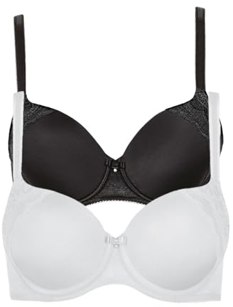 Lisca 2er Pack Schalen BH Evelyn 020228 Gr. 95D in Black-White