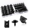 VooGenzek 40 Stücke Schraube Mutter Clip Kit, Kotflügelclip Blechmutter Befestigung, Blechschrauben Kotflügel Befestigung Blechmuttern Sortiment, mit Schrauben für Auto, Schwarz