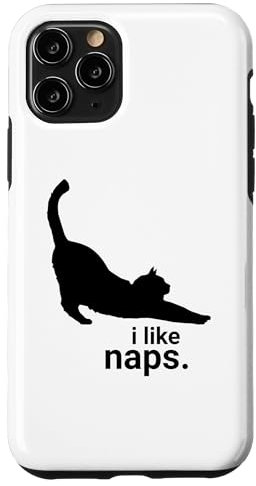 iPhone 11 Pro FUNNY CAT I Like Naps Cute Kitten Silhouette Case