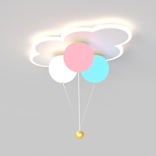 Wylolik Kreative Ballon-Deckenleuchte rosa/weiße LED-Leuchten in der Nähe der Decke Acryl-Wolkendekoration Deckenleuchter moderne 3000–6000 K Unterputz-Deckenleuchte für Kinderzimmer und Schlafzimmer