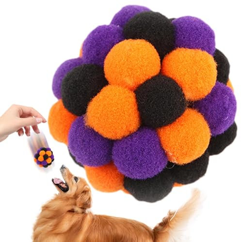 Pelotas de juguete para gatos – Pelota de juguete de felpa resistente a las mordeduras, juguete interactivo de entrenamiento para gatos pequeños y medianos