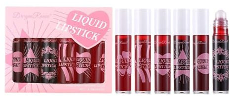 6 Pcs Lip Gloss Set - Roller Ball Lip Stain & Plumping Lip Gloss Tint, Hydrating Shine Lip Lacquer, Vampire Blood Red & Nude Shades, Long Lasting Moisturizing Lip Gloss for Women, Gift Ready