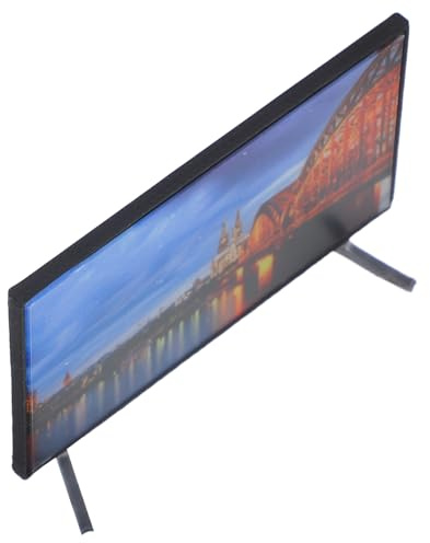 VICASKY Miniature TV Television, Simulation Mini TV Furniture Doll House Furniture Dollhouse Television Decoration Accessories for Tiny Houses Living Room Decor