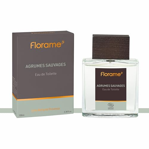 Florame Eau de Toilette Homme Agrumes Sauvages 100 ml | Notes Hespéridées & Aromatiques, Citron, Basilic, Vétiver, Fabriquée en France