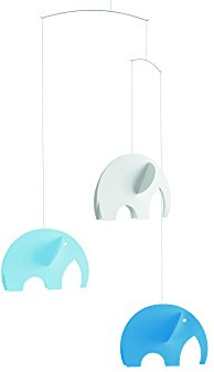 Flensted 149b Mobile, Stahl, Blau, 30 x 47 cm