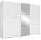 Rauch Möbel Kronach Schrank Schwebetürenschrank, 2-türig, Weiß mit 1 Spiegel, inkl. Zubehörpaket Basic 3 Kleiderstangen 3 Einlegeböden, BxHxT 261x210x59 cm