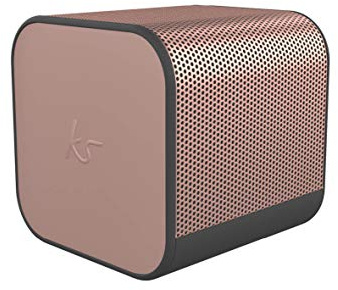 KitSound Boom Cube Metallic Portable Rechargeable Wireless Bluetooth Speaker, Rose Gold