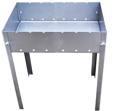 Zerlegbarer Grill – Typ Mangal Russisch oder Kaukasus – sehr einfache Montage und Demontage – mittelgroßes Modell – 50 x 33 x 60 cm