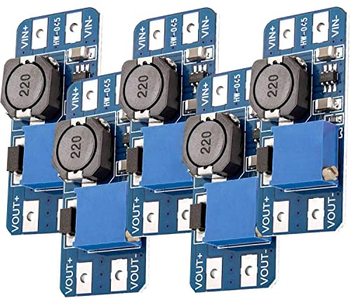 AZDelivery 5 x MT3608 DC-DC Netzteil Adapter Step up Modul kompatibel mit Arduino inklusive eBook!