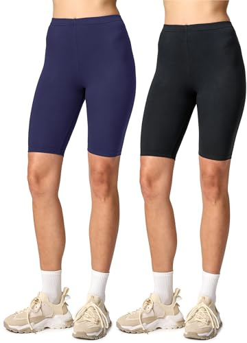 Merry Style Kurze Leggings Damen MS10-145 (Schwarz/Navy (2Pack),XXL)