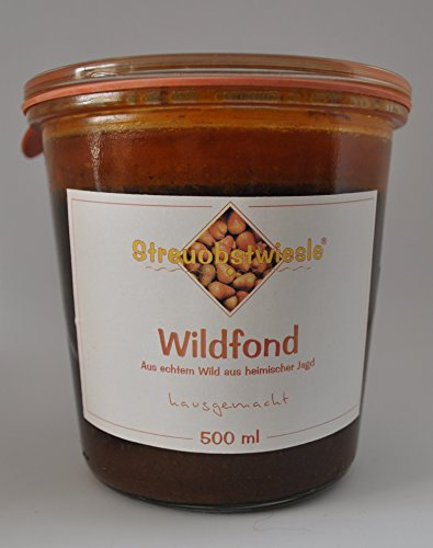 Streuobstwiesle Wildfond - 500 ml Hausgemacht aus echtem deutschen Wild aus heimischer Jagd