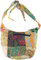 GURU SHOP Patchwork Batik Beutel, Sadhu Bag, Hippie Tasche, Schulterbeutel - Grün, Unisex - Erwachsene, Baumwolle, 28x37x15 cm