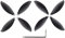 Quadrocopter Propellerblatt, 8 Stücke CCW/CW Propellerblätter vorne und hinten für Parrot Anafi Drone Quadcopter Zubehör