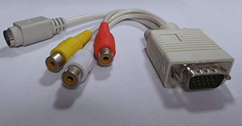 SM-PC® SVHS/Video (Cinch) -> VGA Adapter DSUB 15 PC TV Umwandler#605