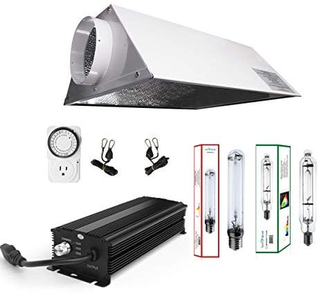 SunStream 600w HPS MH Grow Light Bulb Digital Dimmable Ballast with Air Cooled Hood Reflector set