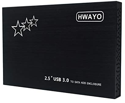 HWAYO 250GB External Hard Drive Portable - 2.5'' Ultra Slim HDD Storage USB 3.0 for PC, Laptop, Mac, Chromebook, Xbox One (Black)