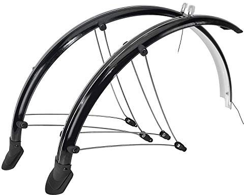 P4B | 27,5 Zoll Fahrrad Schutzblech Set in Schwarz | 60 mm Breite | Mit elektronischen Kontaktstreifen
