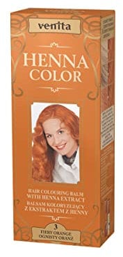 Venita - Henna Color Balm - 100% Natürlich - Leuchtendes Flaming Orange - Unisex - Einfache Anwendung - 24 Farben Verfügbar - Flaming Orange - 75ml