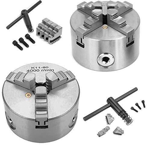 Metalldrehfutter, K11-80 & K12-100 Drehfutter 3-Backen Dreibackenfutter 80 Mm/100Mm Selbstzentrierendes Drehfutter Wendbar Metall Drehmaschine Zubehör Für Drehmaschine