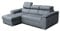 Robin Silver Ecksofa mit Schlaffunktion Bettkasten 3 Verstellbare Kopfstützen Sofa L-Form Schlafsofa Freistehende Eckcouch Schlafcouch Wohnzimmermöbel Wohnlandschaft Links Silber