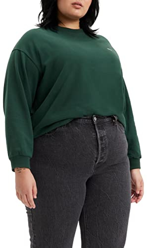 Levi's Women's Plus Size Everyday Sweatshirt, Darkest Spruce, 1XL