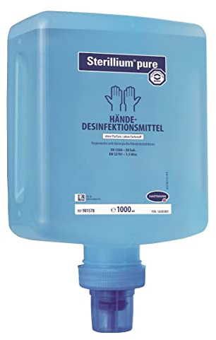 Sterillium pure Hände-Desinfektionsmittel Überkopfflasche für CleanSafe-Spender 10 x 1000 ml