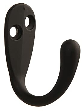 HASWARE 6 PCS Coat Hook, Wall Mounted Hooks Coat Hooks Robe Hooks Hangers Heavy Duty with 12 Pieces Screws for Bedroom Bathroom Kitchen Door Wall (Matte Black)