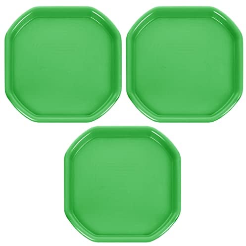 Childrens Fun Play Sand Pit Tray Plastic Small Mixing Tray 70CM X 70CM Tuff Kids Messy Activities for Cement Mortar and Sand Plastering. (3, Lime Green)